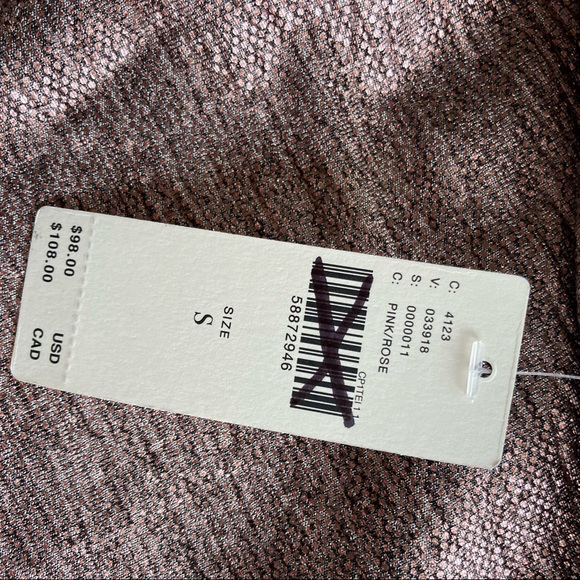 Anthropologie Pink Rose Metallic Shimmer Jogger Trouser Pants NWT - Picture 5 of 16